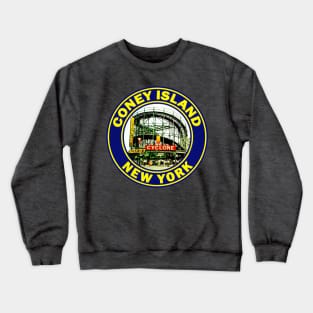 Coney Island New York Cyclone Roller Coaster Vintage Crewneck Sweatshirt